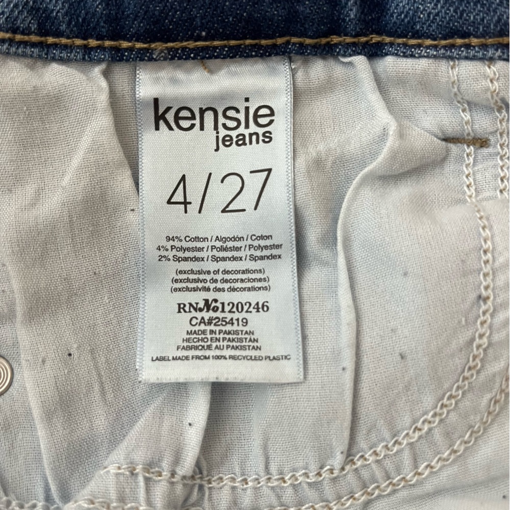 Kensie Blue Ankle Cropped Jeans Size 4/27 - Picture 4 of 5
